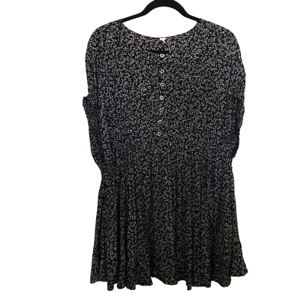 Free People One Fine Day Mini Dress in Black Combo